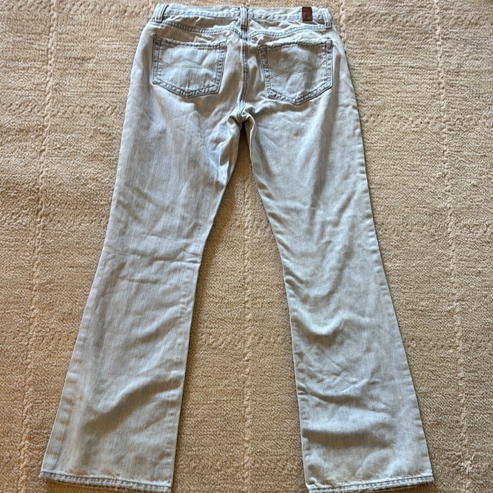 Abercrombie & Fitch Light Blue Flare Wide Leg Jeans - Picture 4 of 7